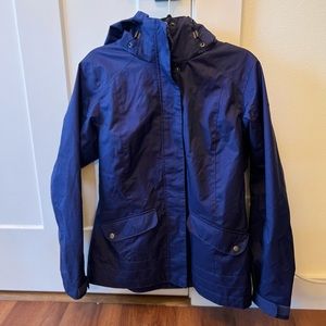 Columbia Womens Interchange Rain Jacket Size M Wind Coat w/removable hood